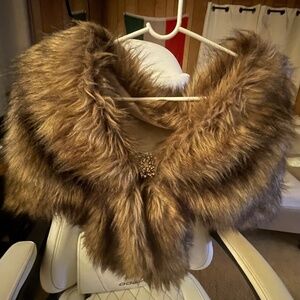 Faux Fur Shawl